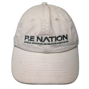 P.E Nation Baseball Cap Beige Black OS Strapback Hat Embroidered Adjustable
